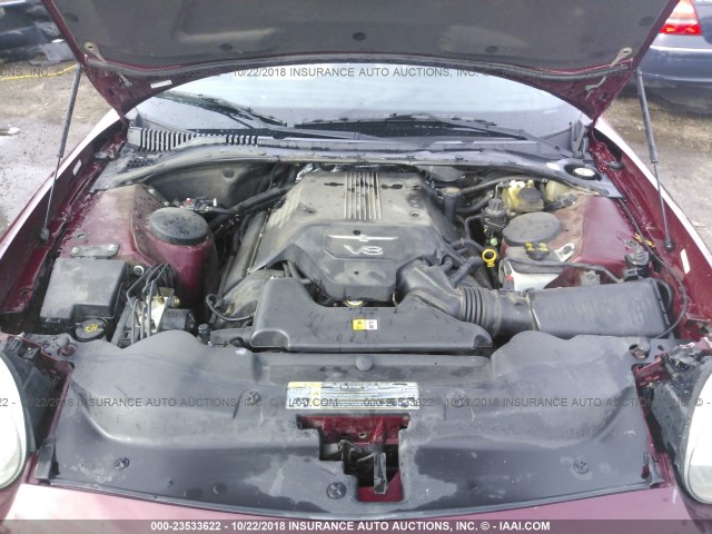 1FAHP60A84Y112195 - 2004 FORD THUNDERBIRD  MAROON photo 10