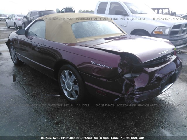 1FAHP60A84Y112195 - 2004 FORD THUNDERBIRD  MAROON photo 3