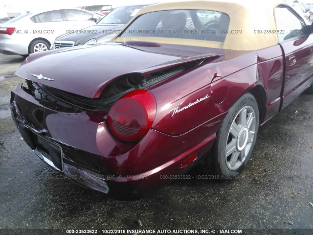 1FAHP60A84Y112195 - 2004 FORD THUNDERBIRD  MAROON photo 6