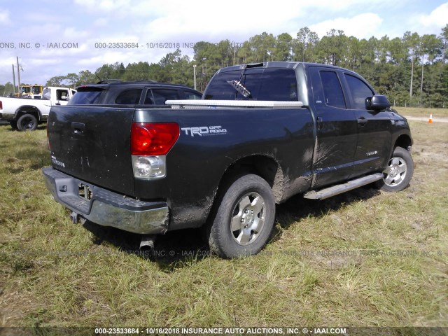 5TBRT54157S456879 - 2007 TOYOTA TUNDRA DOUBLE CAB SR5 GREEN photo 4