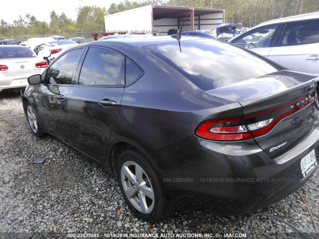 1C3CDFBB0FD364668 - 2015 DODGE DART SXT GRAY photo 3