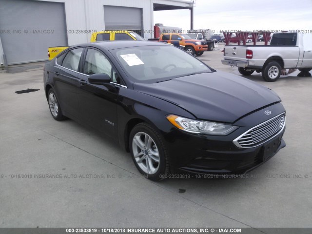 3FA6P0LU1JR109269 - 2018 FORD FUSION SE HYBRID BLACK photo 1