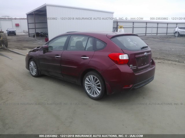 JF1GPAH61CH216332 - 2012 SUBARU IMPREZA LIMITED RED photo 3