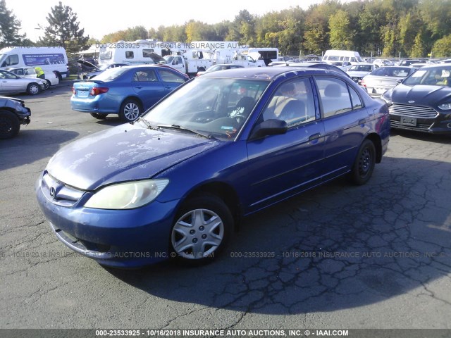 2HGES16394H605631 - 2004 HONDA CIVIC DX VP BLUE photo 2