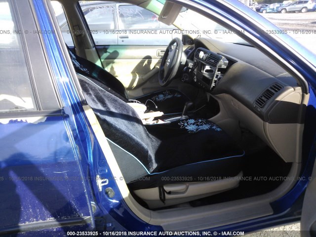 2HGES16394H605631 - 2004 HONDA CIVIC DX VP BLUE photo 5