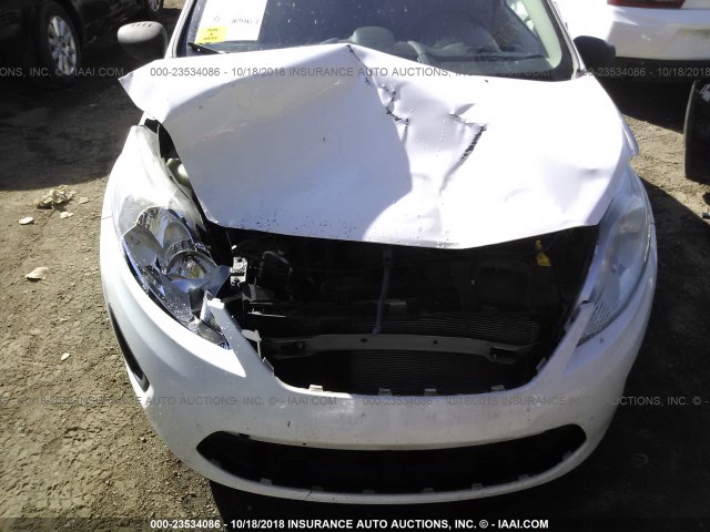 3FADP4TJ1DM215212 - 2013 FORD FIESTA S WHITE photo 6