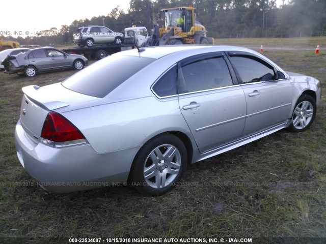 2G1WB5E31E1145797 - 2014 CHEVROLET IMPALA LIMITED LT SILVER photo 4