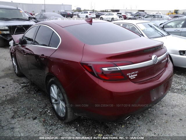 2G4GK5EX3F9298937 - 2015 BUICK REGAL MAROON photo 3