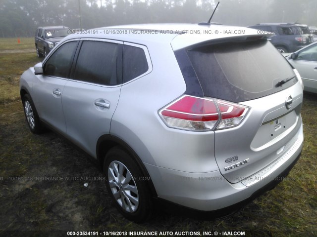 KNMAT2MT5FP572645 - 2015 NISSAN ROGUE S/SL/SV SILVER photo 3