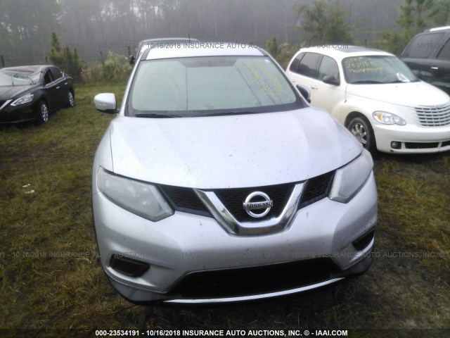 KNMAT2MT5FP572645 - 2015 NISSAN ROGUE S/SL/SV SILVER photo 6