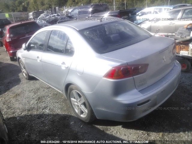 JA3AU26U98U008583 - 2008 MITSUBISHI LANCER ES SILVER photo 3