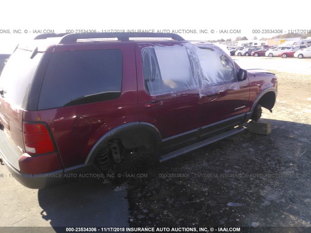 1FMZU63K45UA55591 - 2005 FORD EXPLORER XLT/XLT SPORT/NBX BURGUNDY photo 4