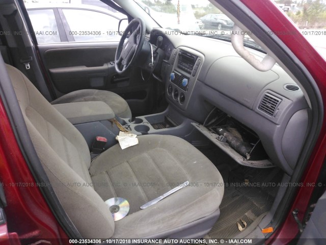 1FMZU63K45UA55591 - 2005 FORD EXPLORER XLT/XLT SPORT/NBX Bordo foto 5