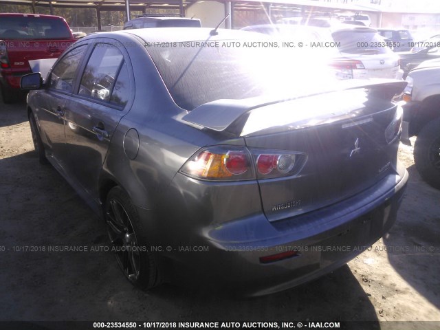 JA32U2FU7BU022011 - 2011 MITSUBISHI LANCER ES/ES SPORT GRAY photo 3