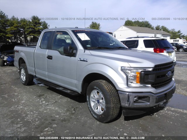 1FTEX1EP1JKC76027 - 2018 FORD F150 SUPER CAB SILVER photo 1