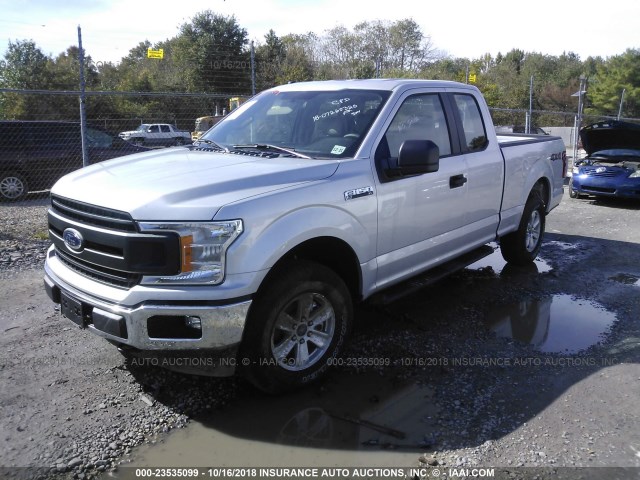 1FTEX1EP1JKC76027 - 2018 FORD F150 SUPER CAB SILVER photo 2