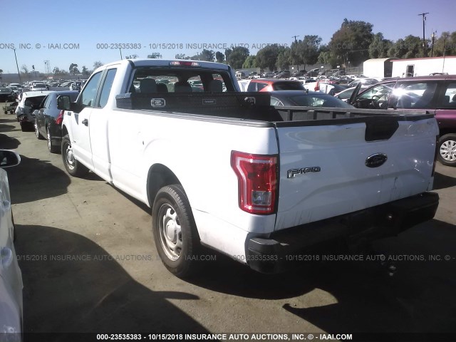 1FTEX1CP9GKE86242 - 2016 FORD F150 SUPER CAB WHITE photo 3