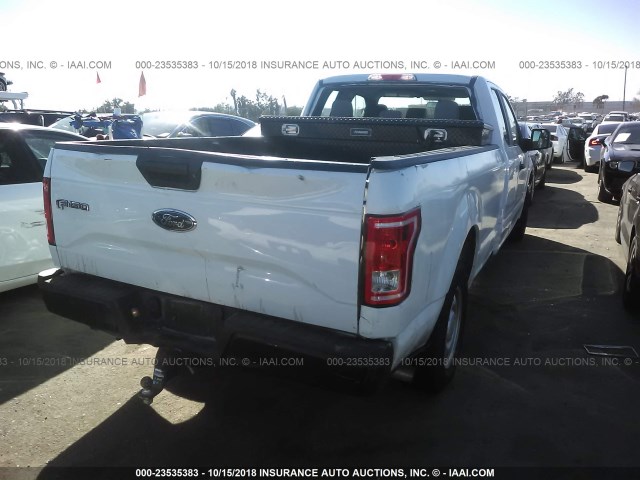 1FTEX1CP9GKE86242 - 2016 FORD F150 SUPER CAB WHITE photo 4