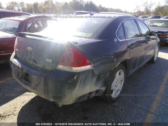 2G1WD58C389102087 - 2008 CHEVROLET IMPALA SUPER SPORT BLACK photo 4