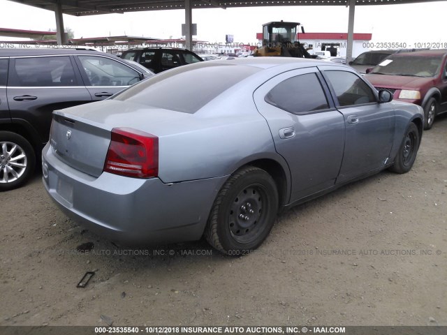 2B3KA43G37H880012 - 2007 DODGE CHARGER SE/SXT GRAY photo 4