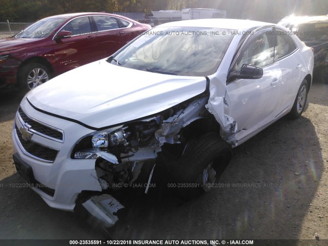 1G11C5SA2DF195741 - 2013 CHEVROLET MALIBU 1LT WHITE photo 2