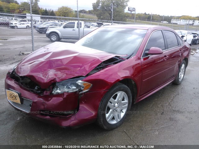 2G1WB5E39E1179891 - 2014 CHEVROLET IMPALA LIMITED LT RED photo 2