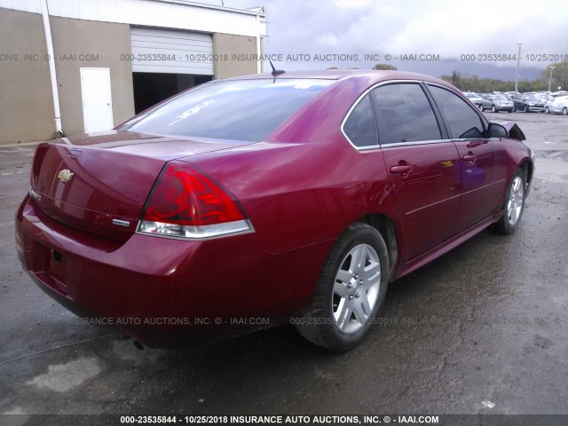 2G1WB5E39E1179891 - 2014 CHEVROLET IMPALA LIMITED LT RED photo 4