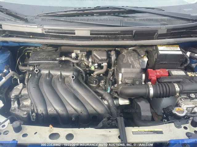 3N1CE2CP3FL385555 - 2015 NISSAN VERSA NOTE S/S PLUS/SV/SL/SR BLUE photo 10