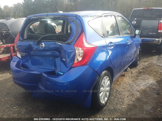 3N1CE2CP3FL385555 - 2015 NISSAN VERSA NOTE S/S PLUS/SV/SL/SR BLUE photo 4