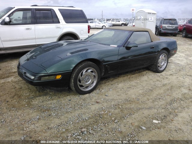 1G1YY32PXS5107627 - 1995 CHEVROLET CORVETTE GREEN photo 2