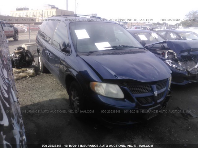 2B4GP44311R346617 - 2001 DODGE GRAND CARAVAN SPORT BLUE photo 1