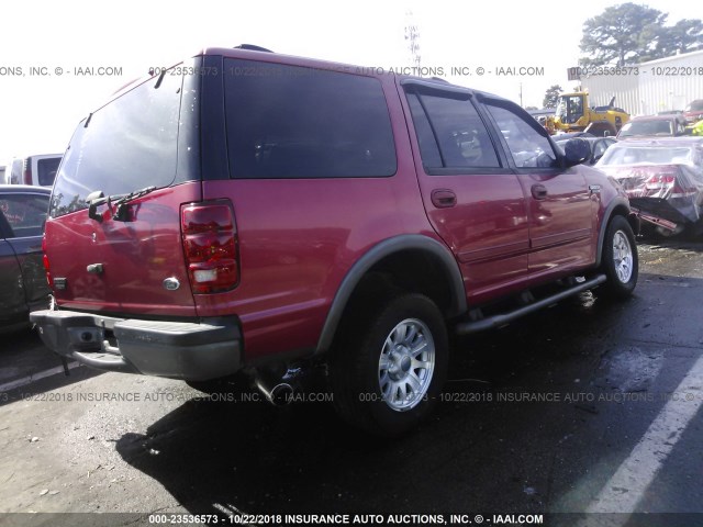 1FMRU15L12LA28066 - 2002 FORD EXPEDITION XLT RED photo 4