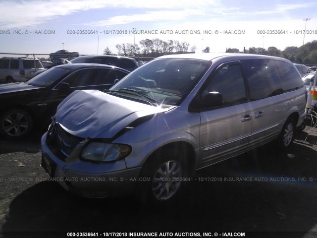 2C8GP54G81R176508 - 2001 CHRYSLER TOWN & COUNTRY LXI SILVER photo 2
