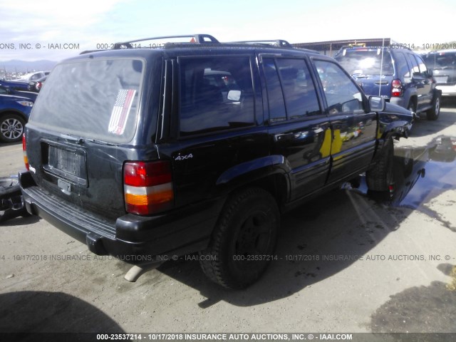 1J4GZ48S0WC343488 - 1998 JEEP GRAND CHEROKEE LAREDO/SPECIAL BLACK photo 4