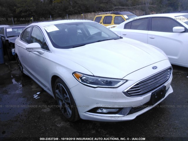 3FA6P0D95HR100742 - 2017 FORD FUSION TITANIUM WHITE photo 1