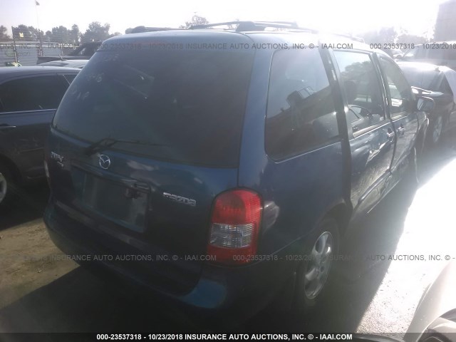 JM3LW28Y510196575 - 2001 MAZDA MPV WAGON BLUE photo 4