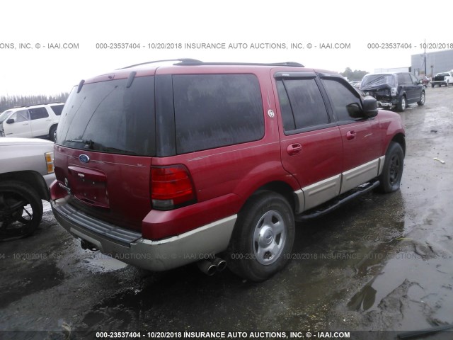 1FMRU15W33LB81754 - 2003 FORD EXPEDITION XLT RED photo 4