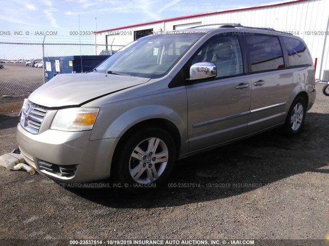 2D8HN54X38R684053 - 2008 DODGE GRAND CARAVAN SXT TAN photo 2