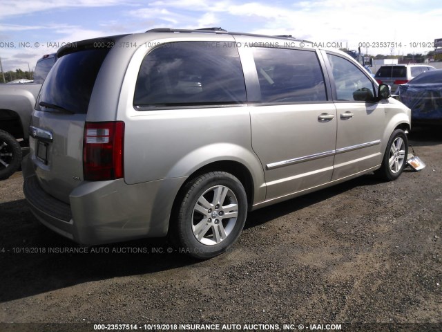 2D8HN54X38R684053 - 2008 DODGE GRAND CARAVAN SXT TAN photo 4