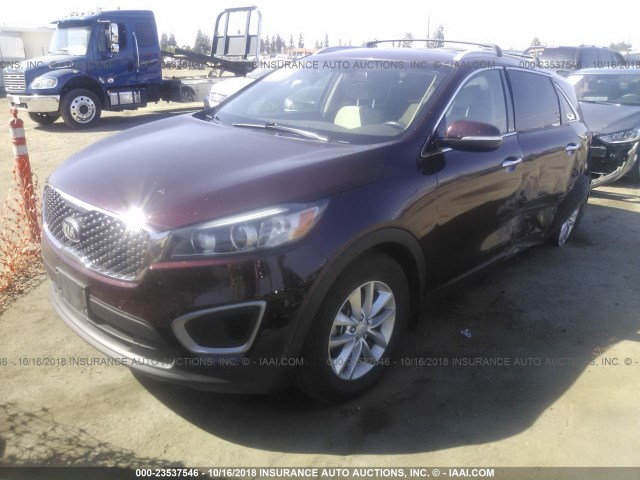 5XYPGDA52GG141345 - 2016 KIA SORENTO LX/L Champagne photo 2