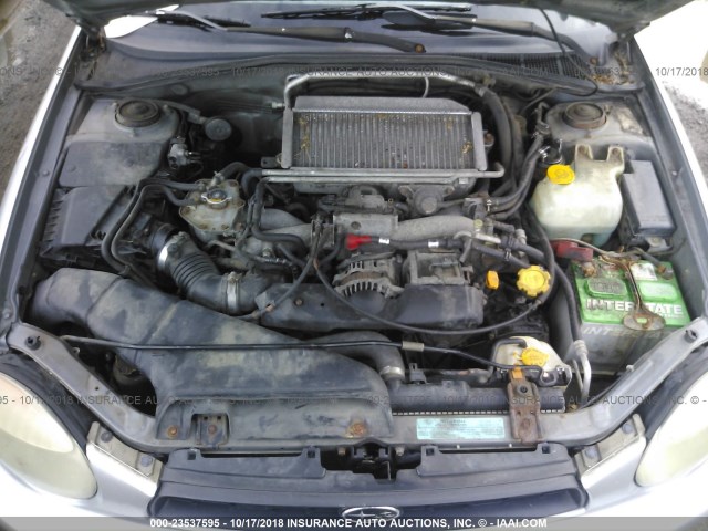 JF1GG29662G835162 - 2002 SUBARU IMPREZA WRX GRAY photo 10