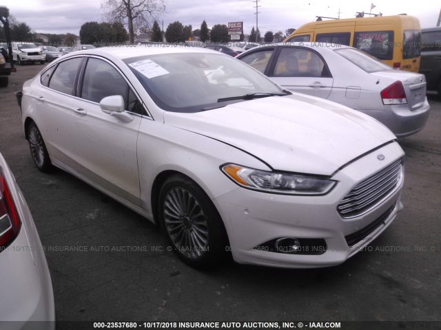 3FA6P0D95FR285534 - 2015 FORD FUSION TITANIUM WHITE photo 1