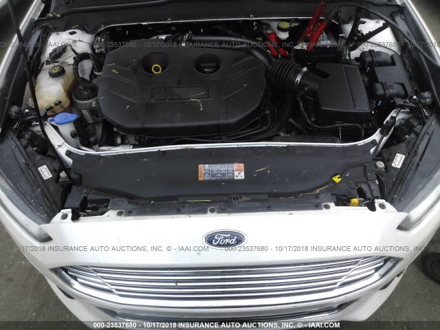 3FA6P0D95FR285534 - 2015 FORD FUSION TITANIUM WHITE photo 10