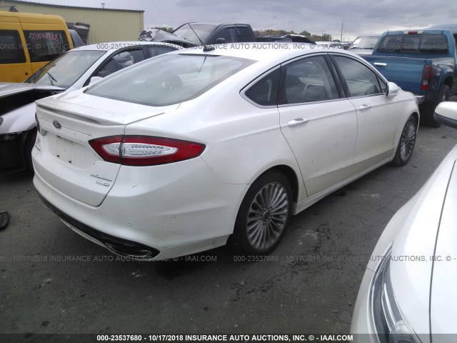 3FA6P0D95FR285534 - 2015 FORD FUSION TITANIUM WHITE photo 4