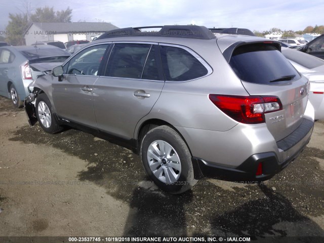 4S4BSAFC4J3339883 - 2018 SUBARU OUTBACK 2.5I PREMIUM TAN photo 3