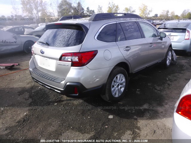 4S4BSAFC4J3339883 - 2018 SUBARU OUTBACK 2.5I PREMIUM TAN photo 4