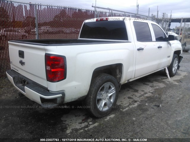 3GCPCPEC6JG421624 - 2018 CHEVROLET SILVERADO C1500 CUSTOM WHITE photo 4