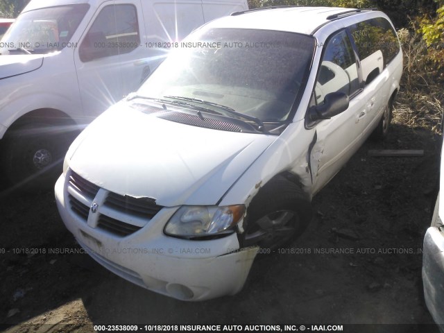 2D4GP44LX5R403635 - 2005 DODGE GRAND CARAVAN SXT WHITE photo 2