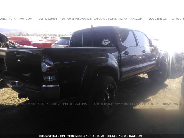 3TMJU4GN8CM127579 - 2012 TOYOTA TACOMA DOUBLE CAB PRERUNNER BLACK photo 4