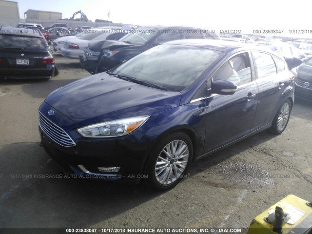 1FADP3N2XGL340456 - 2016 FORD FOCUS TITANIUM Dark Blue photo 2